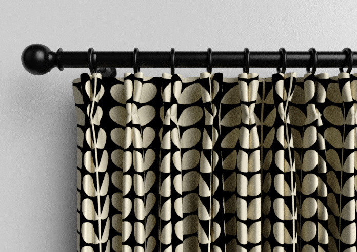 Orla Kiely Solid Stem, Black - Made to Measure Curtains - Image 10